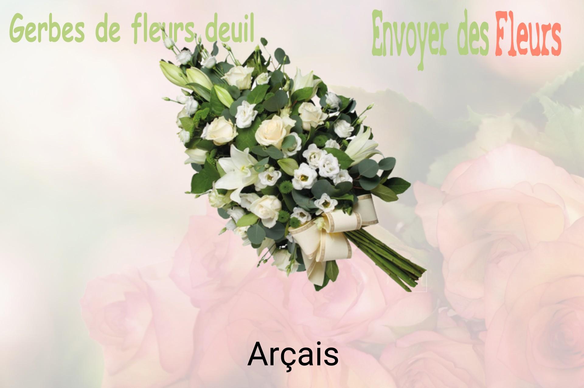 Gerbe de fleurs de deuil livrée à Arçais